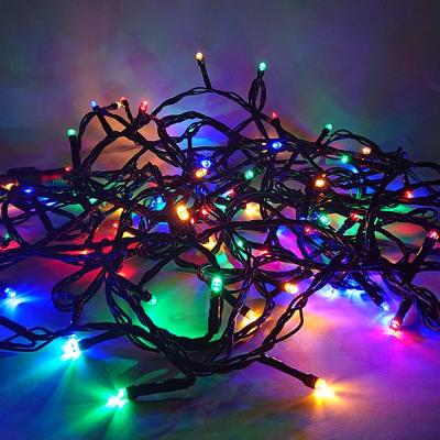 크리스마스소품 선세이브 LED 은하수 100구 검정선+정류기 세트 (크리스마스 트리전구), RGB(4색)