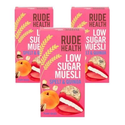 루드헬스 Rude Health Low Sugar Muesli 루드헬쓰 로우 슈가 뮤즐리 스플렛 & 퀴노아 366g 3팩